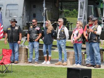 Among the groups attending the Independence Day celebration at Veterans Memorial Park in Blue Ridge were representatives of the Combat Veterans Motorcycle Association.