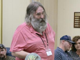 Paul Berryhill was one of many residents expressing opposition to biosolids.