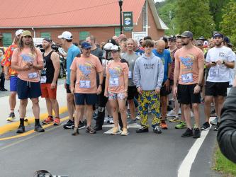 Runners line up for the annual Trout Trot Saturday through the twin cities of McCaysville and Copperhill. The race boasts its course through two states.