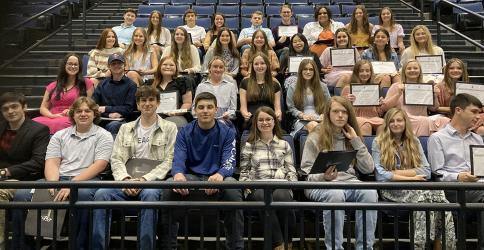 These Fannin County High School juniors were inducted into the National Technical Honor Society at the Performing Arts Center at FCHS last week.