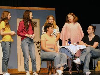 Fannin County High School’s drama department is presenting the classic production of Steel Magnolias Friday night, October 27. Show up and see (from left to right,) Kylee Linderman as Clairee, Gracie Oliver as M’Lynn, Abigail Ridings as Shelby (seated), Elle Hodgson as Annelle, Brinna Knight as Ouiser, and Emily Ableman as Truvy.  