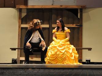 Aiden McBee and Abigail Ridings are playing the lead roles of Belle and The Beast for their spring musical.