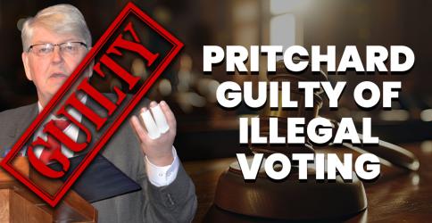 Brian Pritchard was found guilty of voting illegally nine times in Gilmer County.