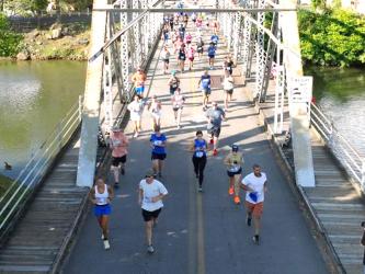 All three races in the Riverwalk Run Series take participants across the iconic steel bridge in McCaysville, which now features a new surface. The Trout Trot is the next race, scheduled for April 27.